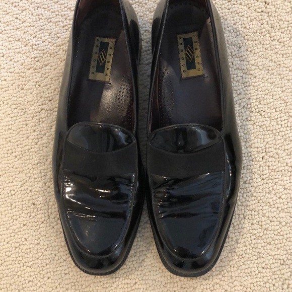 joseph abboud black patent dress shoe
